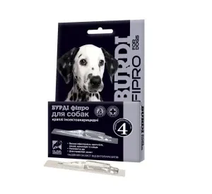 BURDI FIPRO Spot on for Dogs Tick and Flea Killing Dog (1 ampoule) Ukrainian Made
